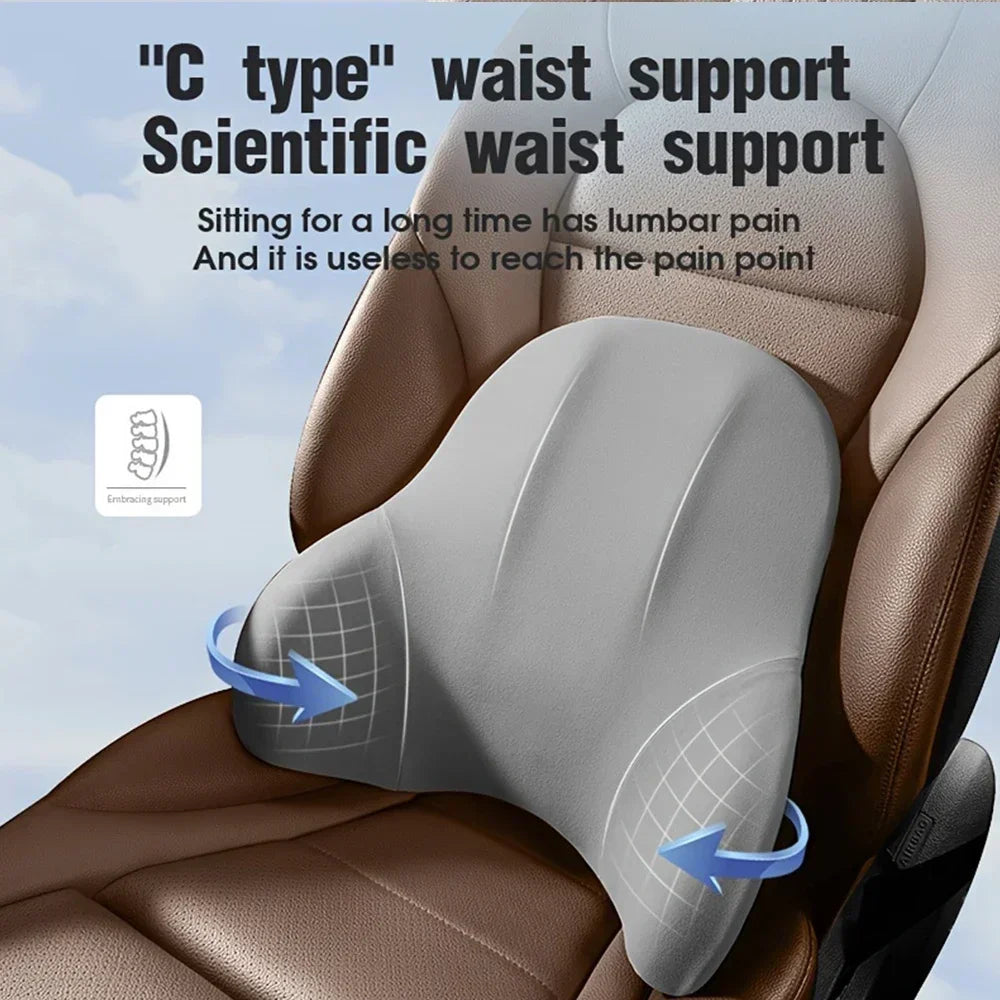 POSTURA CarRest headrest pillow installed on car driver seat