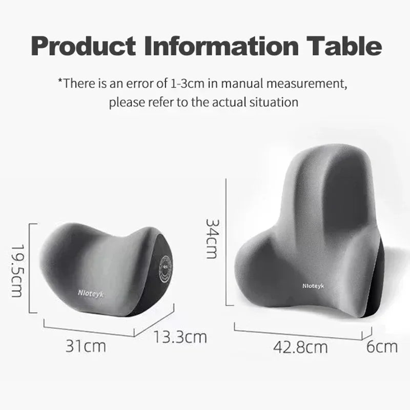 POSTURA CarRest adjustable elastic strap securing pillow to headrest post